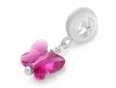 COLGANTE para PULSERA mariposa fucsia 