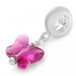 COLGANTE para PULSERA mariposa fucsia 