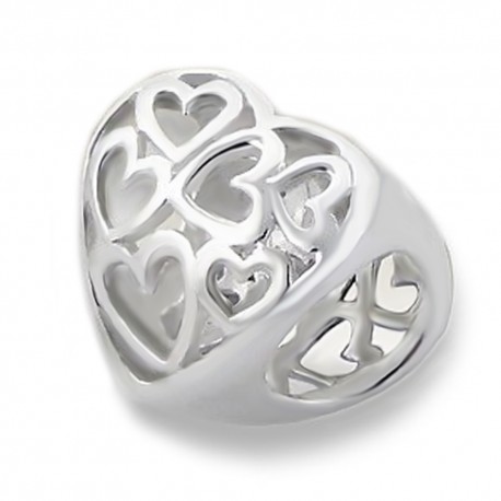 Abalorio corazon de corazones