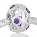 ABALORIO para PULSERA piedra morada