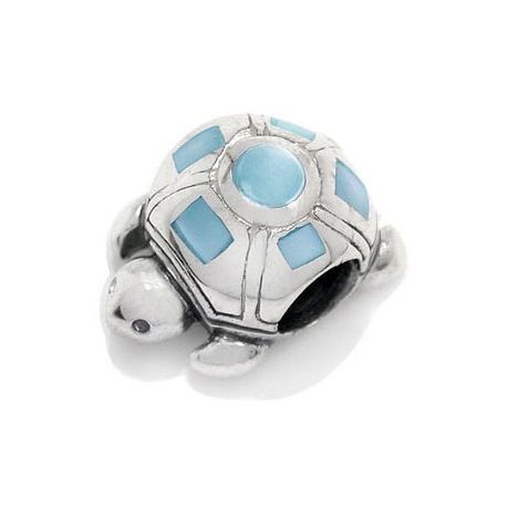 ABALORIOS TORTUGA NACAR AZUL PAP363
