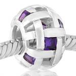 ABALORIOS REDONDO CON PIEDRAS MORADAS PAP112