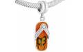 ABALORIOS CHANCLA CON ESMALTE NARANJA PAP167