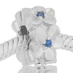 ABALORIOS FLORES PIEDRAS AZUL PAP78