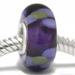 Cristal de Murano morado con flore