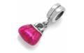 ABALORIOS COLGANTE BOLSO CON ESMALTE ROSA PAP162