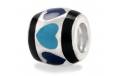 ABALORIOS CORAZONES CON ESMALTE AZUL PAP102