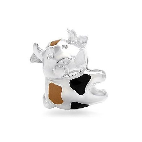 ABALORIOS VACA SENTADA CON ESMALTE PAP338
