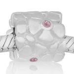 ABALORIO FLORES PIEDRAS ROSA PAP497