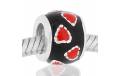 ABALORIO ESMALTE CORAZONES ROJOS PAP301