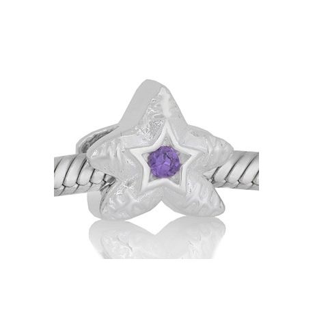 ABALORIO ESTRELLA DEL MAR PIEDRA MORADA PAP537a